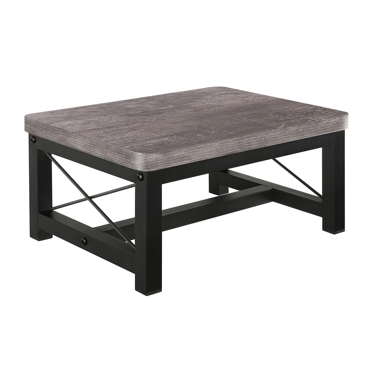 Yinmit Wooden Step Stool for Adults, 8 Inch Bed Step Stool for High Beds, Gray 1 Tier