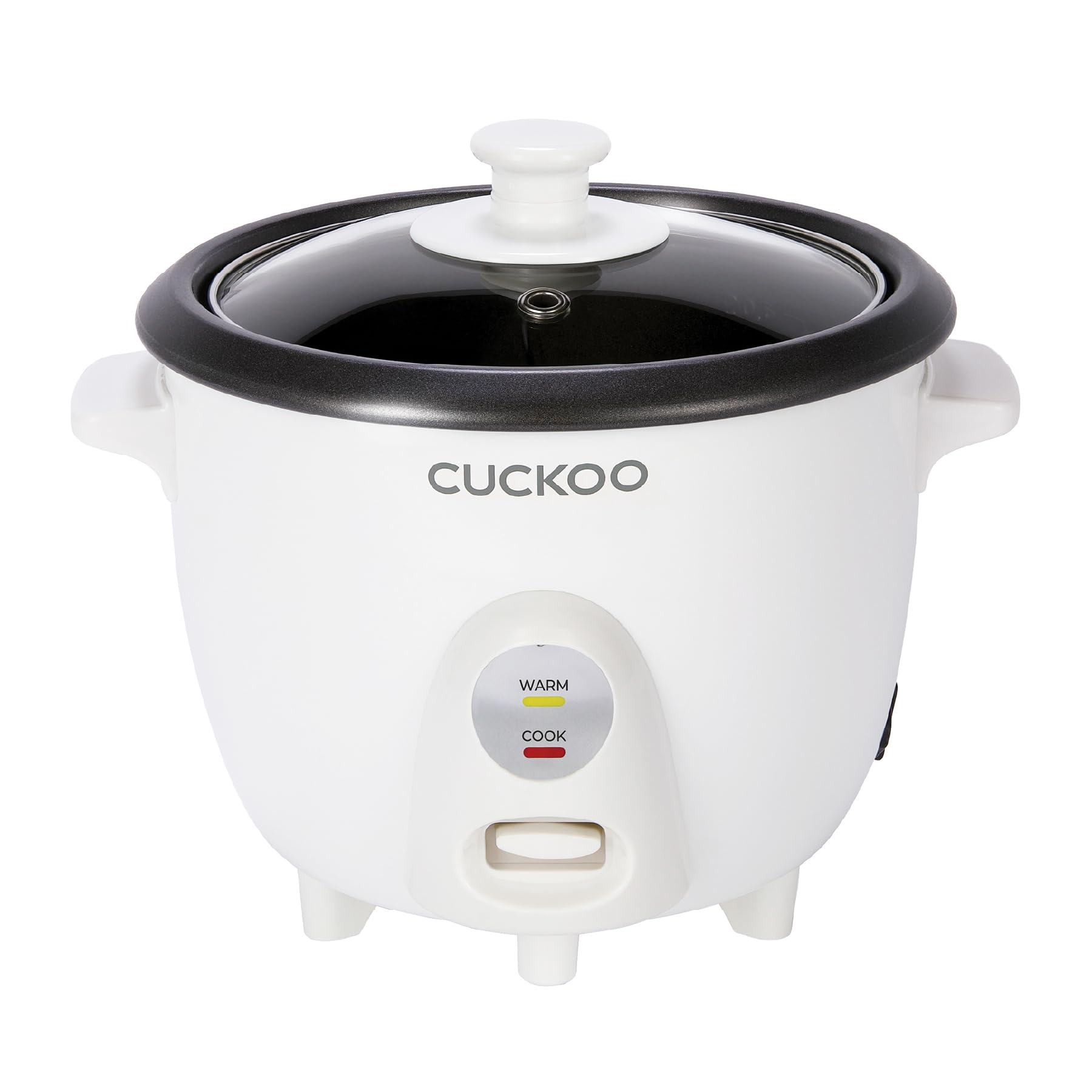 CUCKOO One Touch Rice Cooker 3-Cup (Uncooked) / 6-Cup (Cooked), Mini Rice Cooker & Warmer with Steamer Tray, Versatile Grain Cooker, Soup Maker, Auto Keep Warm, White (CR-0301C)