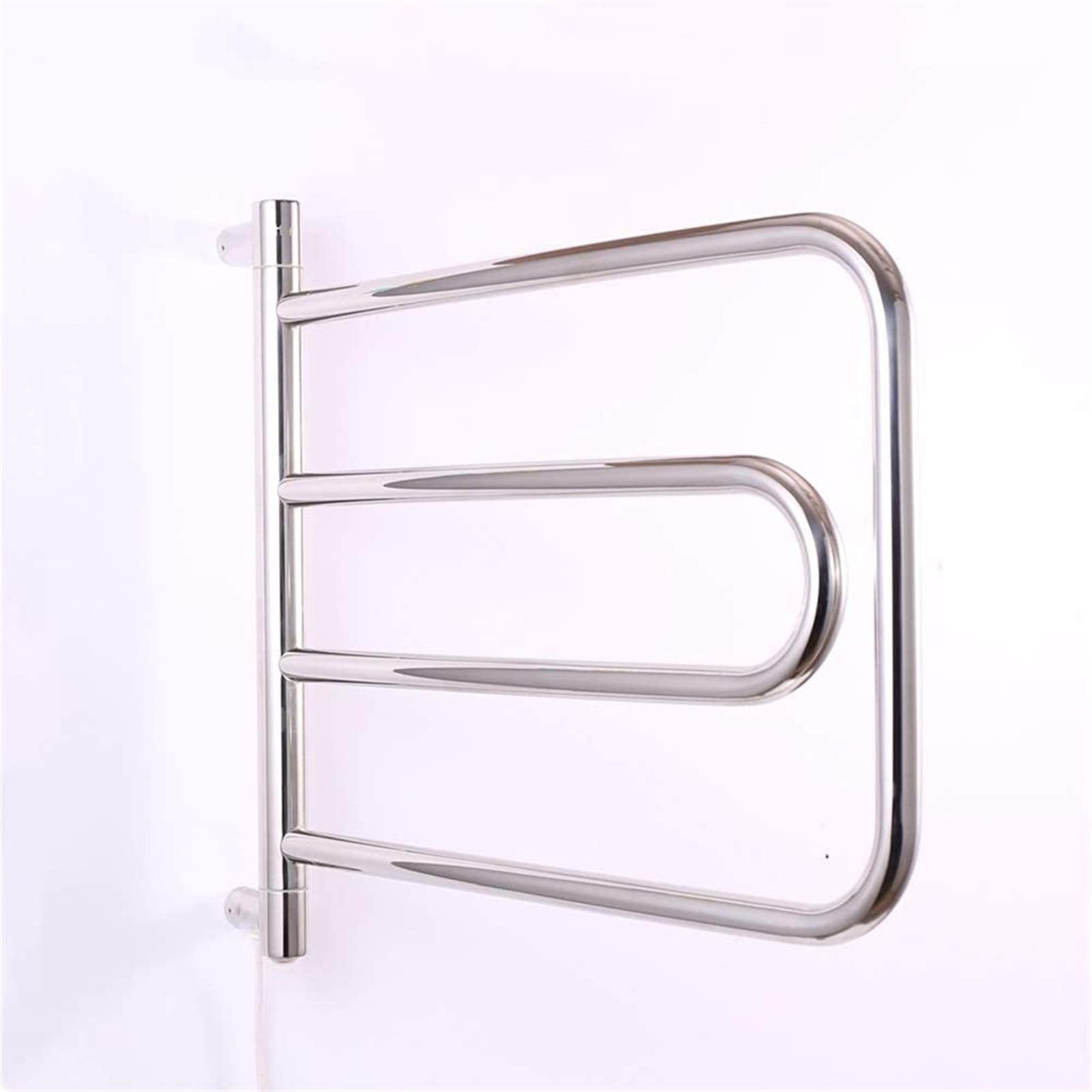Bathroom Wall Heater Electric Heating Towel Warmer, Removable Heating Towel Rack, Round Tube Stainless Steel Mirror Constant Temperature Cloth Towel Heated Drying Rack