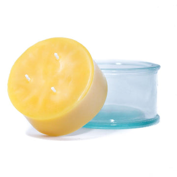 Bluecorn Beeswax 3-Wick Candle Refill, Unscented, 10 Oz