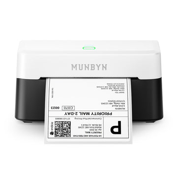 MUNBYN Bluetooth Thermal Label Printer RW403B, Wireless 4x6 Shipping Label Printer for Small Business, Compatible with Android, iPhone, Windows, Mac, Chromebook, Print Width 1.57"-4.25"