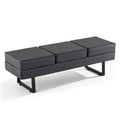 Barberpub Waiting Room Chairs, Heavy Duty Office Guest Reception Bench, Faux Leather Upholstered Lobby Chairs for Salon, Conference Room 7008