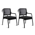 Klasika 2pack Waiting Room Chairs with Wheels, Adjustable Mesh Backrest, Desk Chair with Ergonomic Lumbar Support and Thickened Seats Cushion