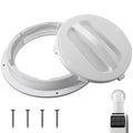 Wall Mount Connector for Portable Air Conditioner Exhaust Hose Vent, 6 Inches AC Hose Compatible, Includes Off Season Cover Plug and Sealing Ring, Good Sealing, Durable Material, Easy Installation
