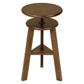Meeden Walnut Drafting Stool with Solid Beech Wood, Height Adjustable Artist Studio Stool, Bar Stool, Office & Kitchen Stool, Perfect for