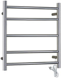 LUNEZY Heated Towel Rail Rails Wall Mounted Towel Warmer, Electric Towel Warmer Rack Brushed Nickel Stainless Steel Heated Bars Towel Drying Rack Heated for Bathroom (Size : Plug in)