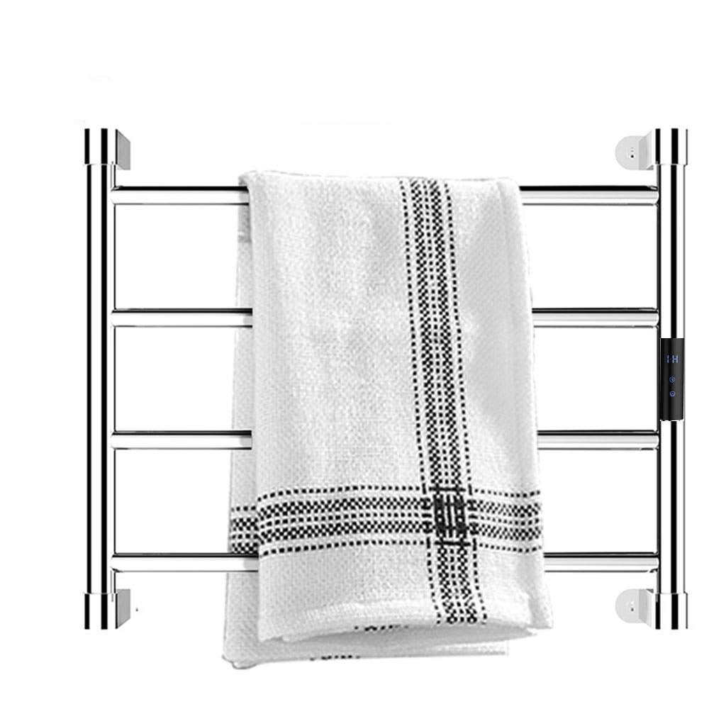 APUM Electric Towel Racks for Bathroom, Wall Mounted Home Intelligent Constant Temperature Heating Rod Plug-in Hardwired, Programmable Timer