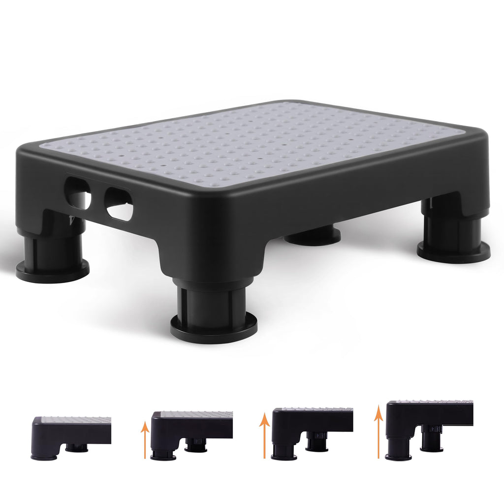 Chikilla Step Stool for Elderly & Adults, Heavy Duty Mobility Platform, 3.4inch Low Step for Car High Bed Bathtub & Kitchen, Non-slip Wide Base