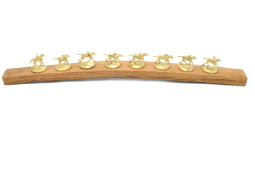 Elite Wine Racks Bourbon Barrel Stave Cork Stopper Display for Blanton's Corks Without Metal Banding (Golden Oak)