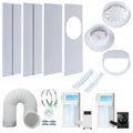 2026 Upgraded Portable Air Conditioner Window Kit with Exhaust Hose, Universal 4.0/5.1/5.9 Inch Seamless Window Vent Kit for AC & Dryer, 17" to 60" Adjustable Window Seal kit with Rain Guard & Mesh