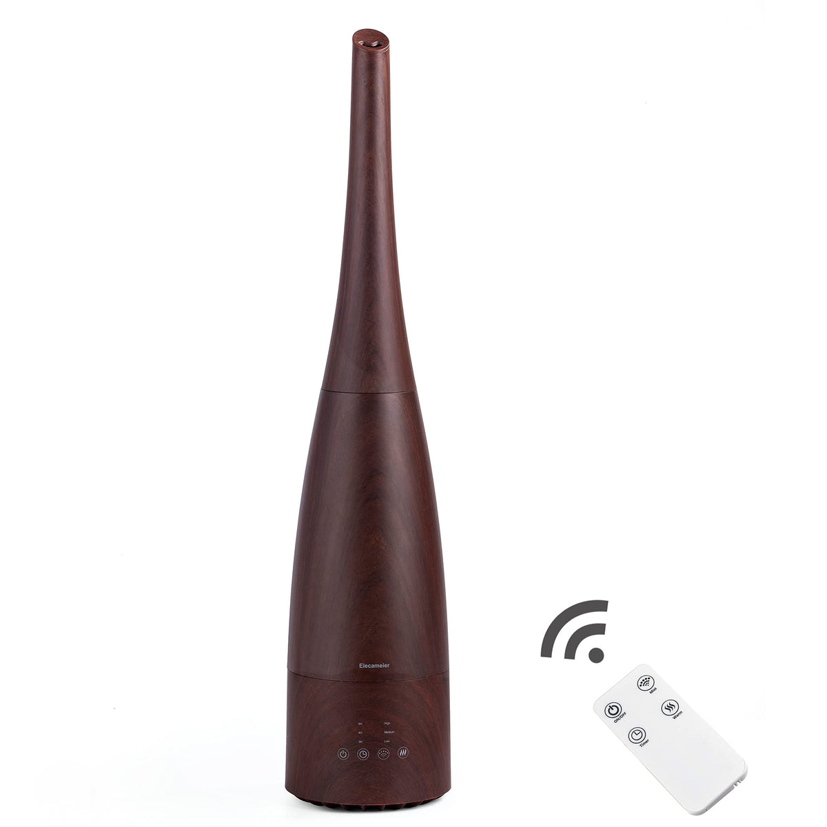 Cool Mist Humidifier?Elecameier Air humidifier for Home/Bedroom with Remote Control 2.3L Smart Air Humidifier for Desk/Office/Bedroom 25dB Whisper Quiet with Auto Shut off dark wood