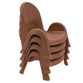 Children's Factory Value Stack 5" Child Chair - Cocoa - Set of 4, 5"H Seat