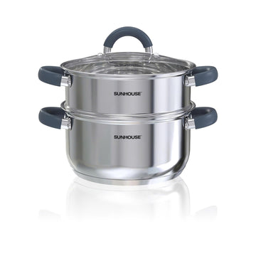 SUNHOUSE 3-Quart Stainless Steel Steamer Pot for Cooking