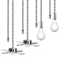 Ceiling Fan Pull Chain 4PCS Light Set with Connector for Decorative 12 Inch Fan Pulls, Living Room, Bathroom, Toilet