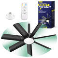 28in Socket Fan Light, 4000LM Ceiling Fans with Lights and Remote, 3000K-6500K 3 Colors 6 Speeds Socket Fan E26/E27 Base, Screw in Ceiling Fans for Living Room, Kitchen, Black
