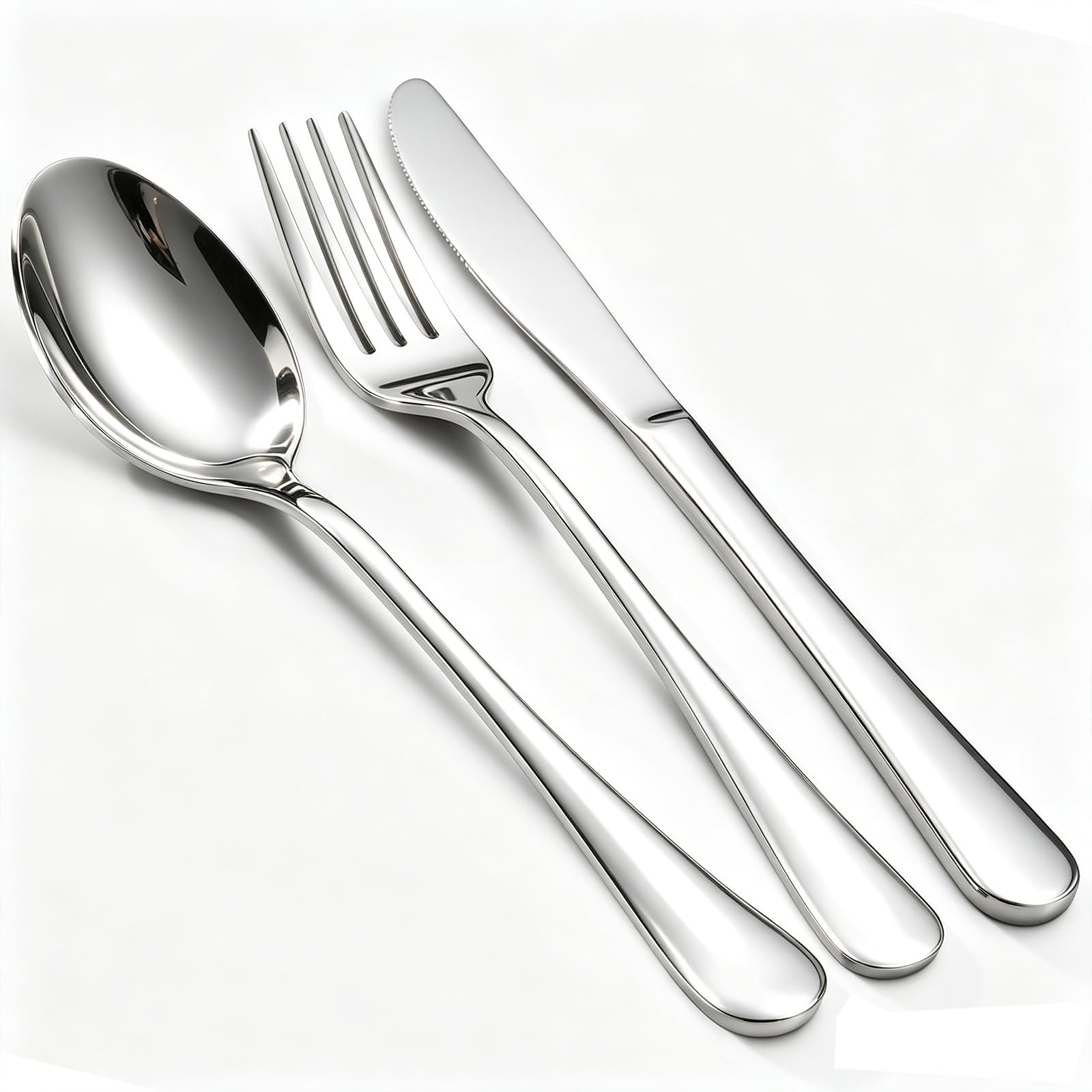 60 Piece Bulk Silverware Set - Service for 20, Stainless Steel Flatware Cutlery Set Include Knife Spoon Fork, Mirror Polished Utensils for Wedding, Restaurant, Home, Dishwasher Safe
