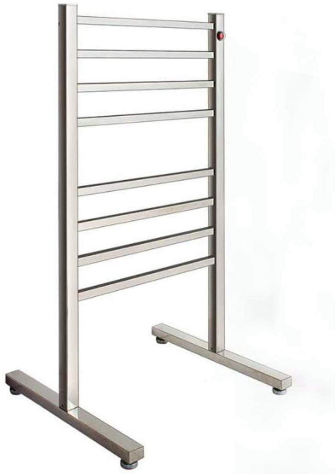 Bathroom Wall Heater FloorStandingTowel Warmer, Stainless Steel ElectricTowel Warmer, Luxury Plugin Heated Towel Rack with 8 Bars 37.4 × 20 × 18.5 inch(