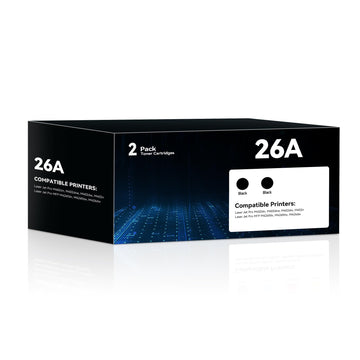 CF226A 26A Black Toner Cartridges 2 Pack Works for Pro M402dn M402n M402dw Pro MFP M426fdw M426fdn M426dw Series Printer Compatible Replacement for HP 26A CF226A 26X CF226X (Black)
