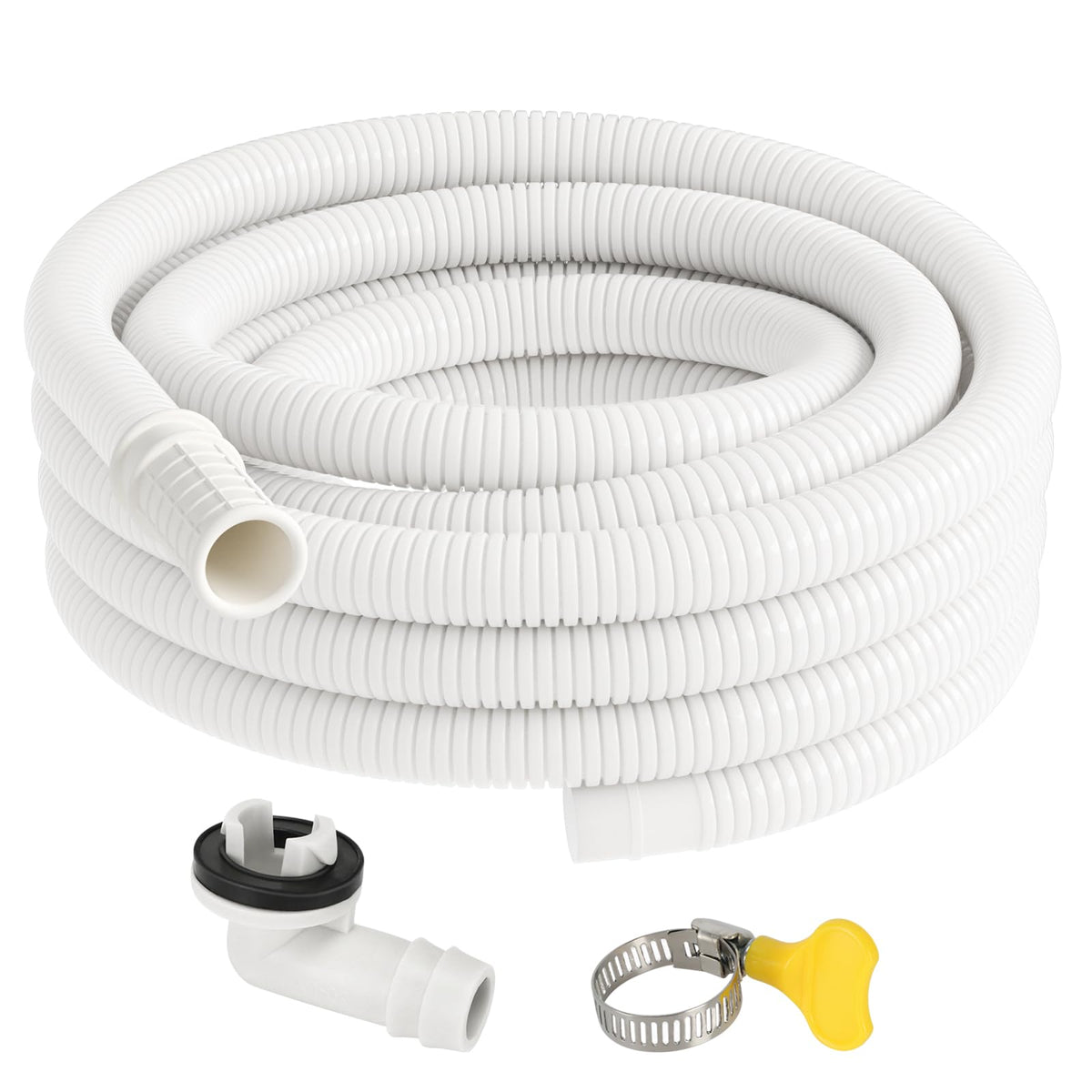 BEWAVE Air Conditioner Drain Hose Kit, Universal Durable Drain Pipe for Mini Split AC Ductless Heat Pumps, Portable AC Washer Dishwasher, 13.2 FT