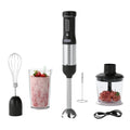 Cordless Immersion Hand Blender, 5-in-1 Variable Speed blender handheld,Rechargeable with 2000mAh Battery, BPA-Free & Dishwasher-Safe Accessories:700ml Beaker,Chopper,Whisk & Milk Frother,Black