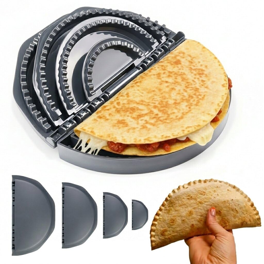 2026 Upgraded 4-In-1 Tortilla Sealer - 4/6/8/10 Inch Multi-Size Tortilla Crimper & Quesadilla Maker Set – Manual Tortilla Press And Sealer Tool For Burritos, Wraps, Tacos, Quesadillas
