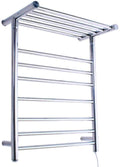 Heated Towel Rail Rails 304 Stainless Steel Towel Warmer WallMounted Electric Towel Rack with Storage Rack Drying Rack Heating Chrome Finish for Bathroom 680X520X300mm Plugin (Co