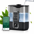 FLYMOON Humidifier for Bedroom, Top Fill 5L Cool Mist Humidifiers with 28dB, Smart Humidifier for Large Room, Plants, Auto-Off, 12H Timer, 50 Hour Runtime,Tuya App Control, Black