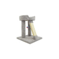 HomeStock Mountain Lodge Elevated Cat Scratch Post with Cat Bed, Compact and Stylish Elevated Cat Bed with Plush Carpet and Sisal Scratching Post, Perfect for Sleep and Play