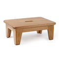 Consdan Oak Step Stool for Bed, Wooden Stool for Adults & Seniors - 6.5" High, Non-slip Mat, No Assembly Needed, Solid Wood, Natural Color