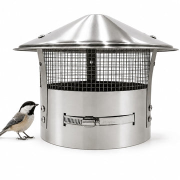 Rust-Proof 8 inch Chimney Cap, Adjustable Stainless Steel Chimney Cover | Dense Mesh,Easy Install, Blocks Leaves & Small Animals, Mobile Home for Outside Use