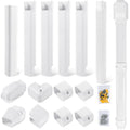 3" 10Ft PVC Decorative Line Set Cover Kit - Protection for Mini Split, Central Air Conditioner & Heat Pump(White)