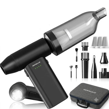 Electric Compressed Air Duster Mini Blower Cordless with Computer Vacuum Cleaner kit Lighting 180,000 RPM 5 Speed Handheld 3 in 1 USB-C for pc Keyboards Home Car BBQ Grill