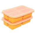 1-Cup Silicone Freezing Trays with Lid,2 Pack,Easy-Release Silicone Freezer Molds for Soup Ice Cubes,Soup Freezer Molds,Freeze & Store Broth,Sauce,Leftovers - Makes 8 Perfect 1 Cup Portions