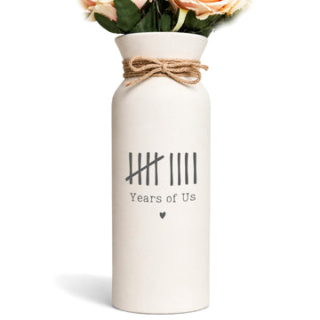 9th Anniversary Pottery Gift Her Ceramic Vase Nine Tally Marks Couple Keepsake 9 Years