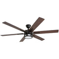 Honeywell Ceiling Fans Kaliza Modern 56 Inch Ceiling Fan with Light, Remote Control Fan, LED Indoor Fan with 6 Blades, Gray Oak and Light Oak Blade Finish Options, Bronze (51036-01)