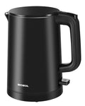 Electric Kettle Small for Tea & Coffee, 0.8L (27OZ) Double Wall Stainless Steel Hot Water Boiler, Fast Boiling Water Heater & Teapot with Auto Shut-Off, Boil-Dry Protection