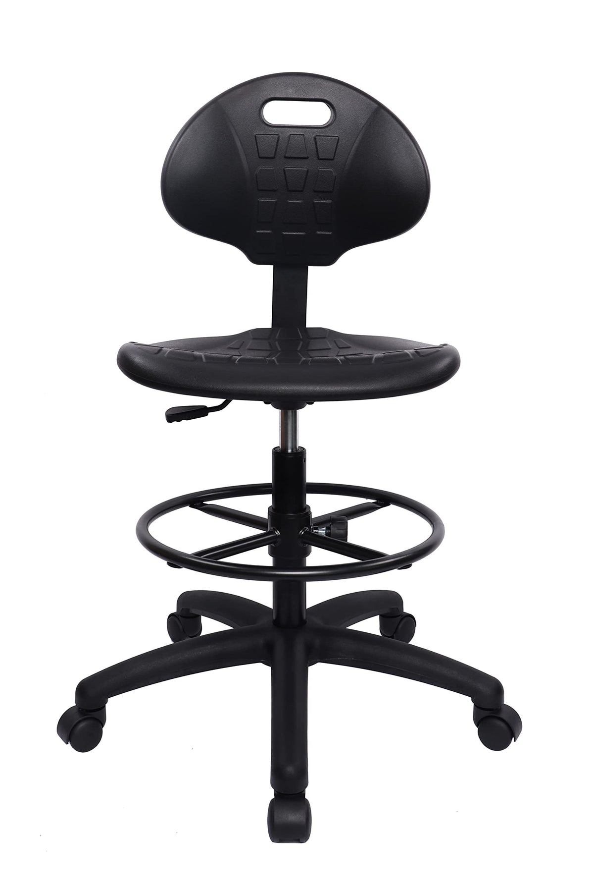 Take Ur Seat® Deluxe Drafting Lab Stool Chair, 18'' Adjustable Footring, 10'' Adjustable Height, 450 Lbs Seat Capacity, Heavy Duty, Shipped