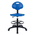 Take Ur Seat® Deluxe Polyurethane Drafting Lab Stool Chair, 18" Adjustable Footring, 10" Adjustable Height, 450 Lbs Seat Capacity, Heavy Duty