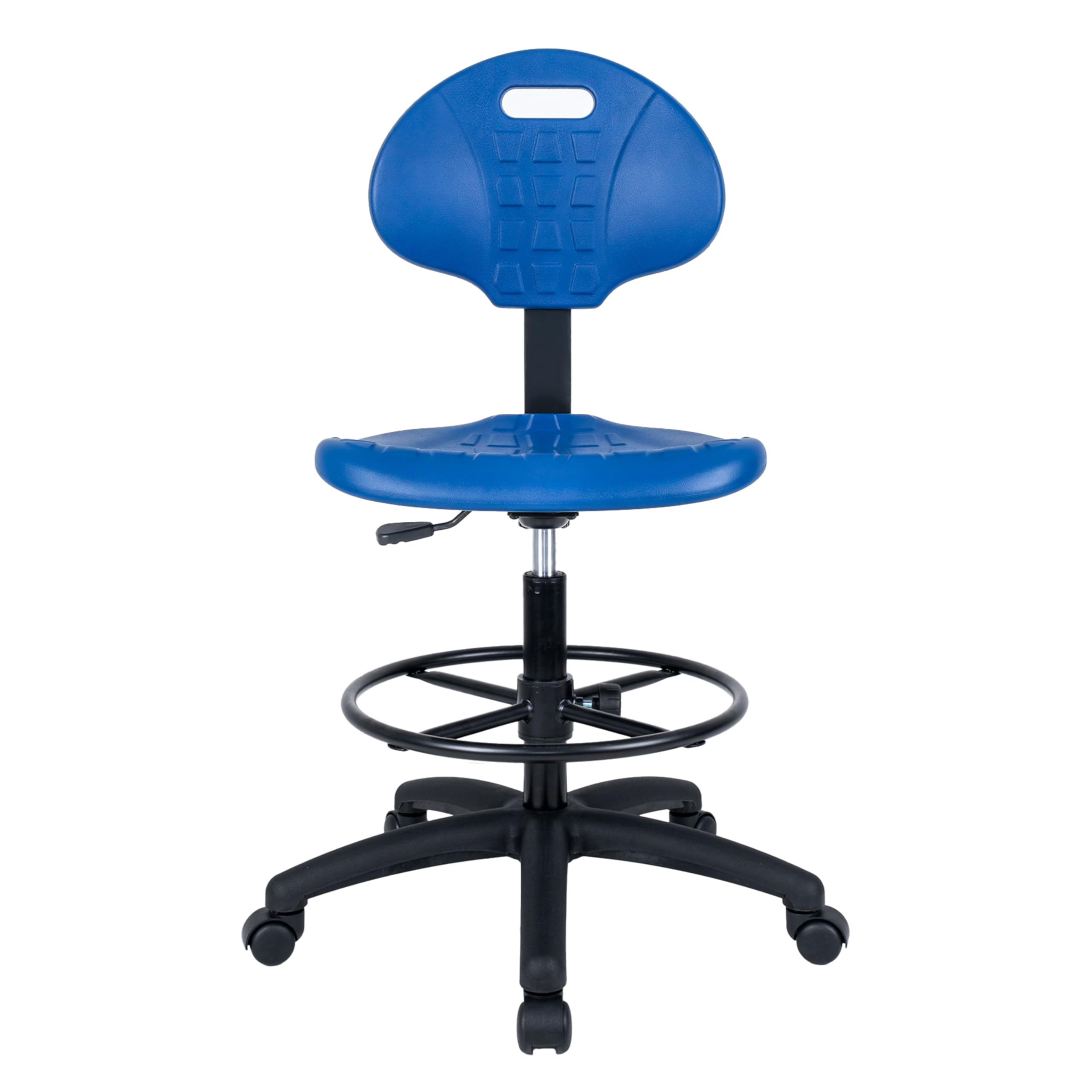 Take Ur Seat® Deluxe Polyurethane Drafting Lab Stool Chair, 18" Adjustable Footring, 10" Adjustable Height, 450 Lbs Seat Capacity, Heavy Duty