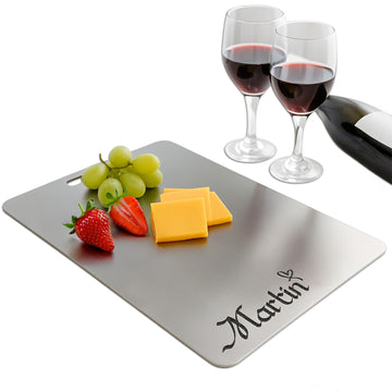 Personalized Titanium Cutting Board, Custom Engraved Name Board Gift
