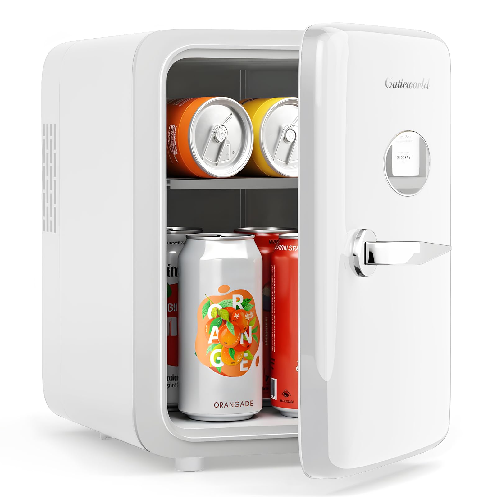 Skincare Fridge - 4L Makeup Fridge for Refrigerating Makeup, Skincare and Food, Mini Fridge for Bedroom, Office and Car, Cooler and Warmer, Beverage Cooler, Pearly White
