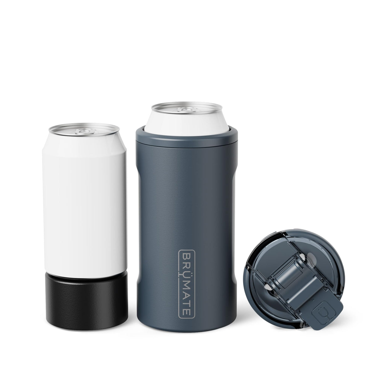 BrüMate Hopsulator Trio 3-in-1 Insulated Can Cooler for 12oz / 16oz Cans + 100% Leak Proof Tumbler with Lid | Insulated for Beer, Soda, and Energy Drinks