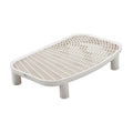 Cat Litter Trapping Mat Ramp Step Easy Clean Washable Non-Slip Footboard for Bathroom Lavatory 18.11x11.81x3.54 inch