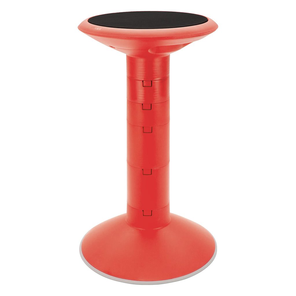 Storex Active Tilt Stool – Ergonomic Seating for Flexible Office Space and Standing Desks, Adjustable 12-24 Inch Height, Red (00324a01c)