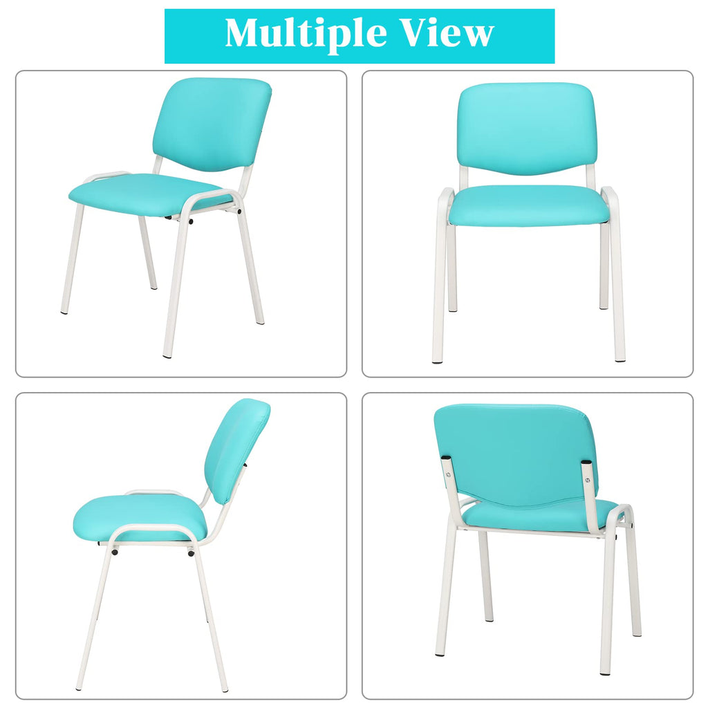 Vingli 5-pack Waiting Room Chairs, Stackable Chair for Office, Pu-blue