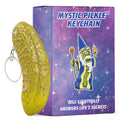 Tiny Mystic Pickle Keychain (3 Inch) - Magic Fortune Teller with +100 Witty Responses - Unveiling Briny Secrets - Endless Entertainment with Friends, Family, Classroom Students - Best Novelty Gag Gift