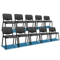 Vingli 10-pack Waiting Room Chairs, Stackable Chair for Office, Pu-grey