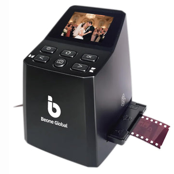 BEONEGLOBAL ClearScan MINI Film Scanner 16MP Slide & Film Scanner, Converts 35mm/135/126 Film & Slides to Digital Photos, Easy-to-Use Film Digitizer?2.31" LCD Screen