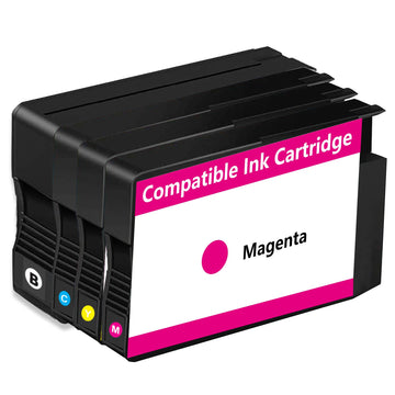 KUF Remanufactured Ink Cartridges Replacement with V23.9.1 Chips (4 Pack Cyan Magenta Yellow Black)