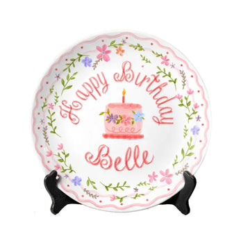 Personalized Ceramic Birthday Commemorative Plate Customizable 8-Inch Decorative Plate With Name A Commemorative Gift For Birthday Parties And Home Decor